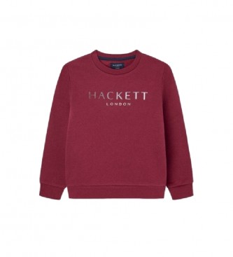 Hackett London para niño. HK580895 Sudadera Logo Estampado granate (13Años= 157cm), Casual, Algodón, Manga larga, moda infantil