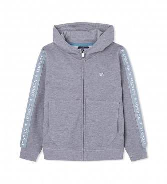 Hackett London para niño. HK580875 Sudadera Tape gris (13Años= 157cm), Casual, Algodón, Manga larga, moda infantil