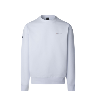 Hackett London para hombre. HM5800029 Sudadera Essential blanco (M), Casual, Algodón