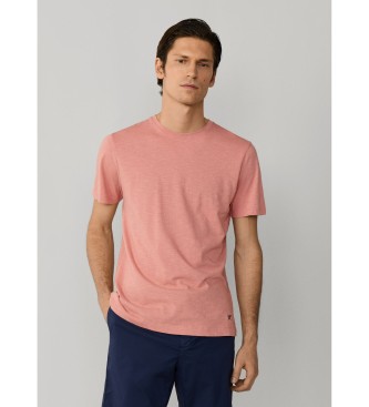 Hackett London para hombre. HM5000080 Camiseta Swim rosa (S), Casual, Algodón, Manga corta