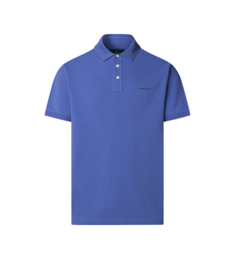 Hackett London para hombre. HM5600146 Polo Island azul (L), Casual, Algodón, Manga corta