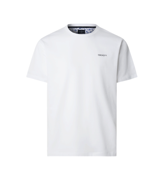 Hackett London para hombre. HM5000092 Camiseta Island blanco (L), Casual, Algodón, Manga corta