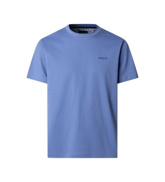 Hackett London para hombre. HM5000092 Camiseta Island azul (XL), Casual, Algodón, Manga corta
