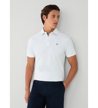 Hackett London para hombre. HM563281 Polo Swim Trim Palmb lanco (M), Blanco, Casual, Algodón, Manga corta