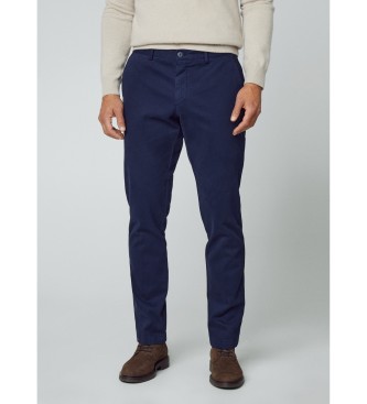 Hackett London für Herren. HM212510 Textur-Hose navy (32/32), Lässig, Baumwolle, Marine