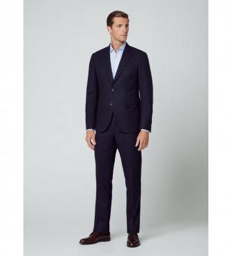 Hackett London para hombre. HM423102 Traje Lana marino (42/32), Fiesta, Clásico, Manga larga