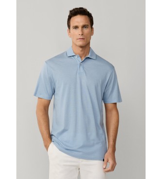 Hackett London para hombre. HM5600132 Polo Travel azul (L), Casual, Clásico, Manga corta, Lyocell