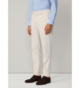 Hackett London para hombre. HM212678 Pantalón Chino fit sloane blanco (33/32), Casual, Algodón