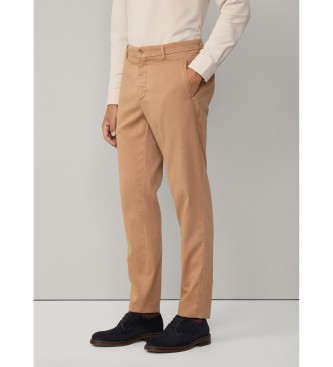 Hackett London para hombre. HM212678 Pantalón Chino fit sloane marrón (40/32), Casual, Algodón