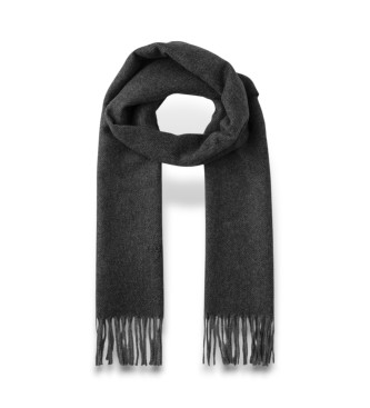 Hackett London para hombre. HM0400021 Bufanda Twill gris (OSFA), Casual, Lana