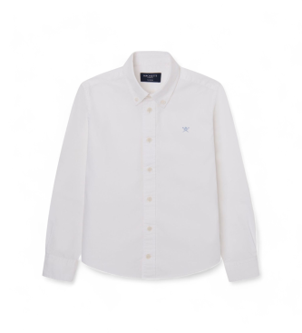 Hackett London para niño. HK301737 Camisa Oxford blanco (5Años= 109cm), Casual, Algodón, Manga larga, moda infantil