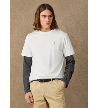 Hackett London Camiseta H Small Logo blanco roto