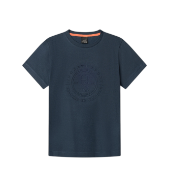 Hackett London Camiseta Hs Club Emboss marino (5años= 110cm)