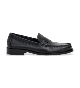 Hackett London para hombre. HMS200071 Zapatos de Piel Chesfield Nap negro (41), Plano, Ninguno, Casual, Clásico