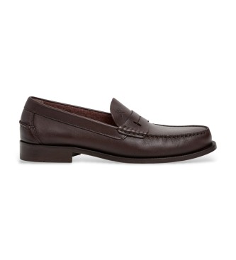 Hackett London para hombre. HMS200071 Zapatos de Piel Chesfield Nap marrón (45), Plano, Ninguno, Casual, Clásico