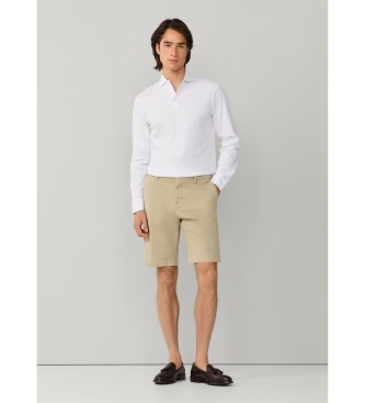 Hackett London para hombre. HM8000016 Bermuda chino sanderson fit tailored beige (34), Casual, Algodón