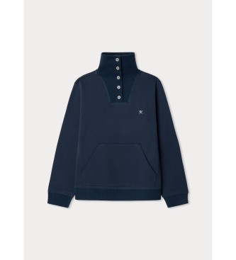 Hackett London para niño. HK5800008 Jersey Deep In Thought Swt azul (11años= 146cm), Casual, Algodón, moda infantil