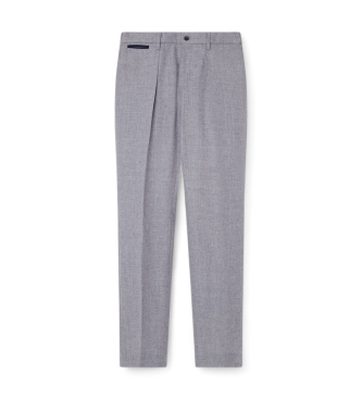 Hackett London para hombre. HM212643 Pantalón Drawcord gris (33/32), Casual, Lana