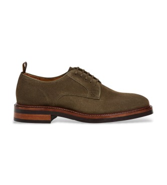 Hackett London para hombre. HMS21487 Zapatos de Piel Egmont Fine marrón oscuro (43), Plano, Ante, Cordones, Casual, Fiesta, Clásico