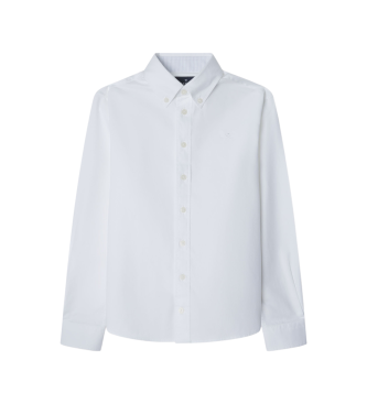 Hackett London para niño. HK3000004 Camisa Oxford Lavada blanco (15Años= 170cm), Casual, Fiesta, Algodón, Clásico, Manga larga, moda infanti