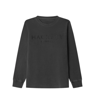 Hackett London para niño. HK5000002 Camiseta Logo marino (7Años= 122cm), Casual, Algodón, Manga larga, moda infantil