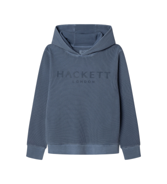 Hackett London para niño. HK5800004 Sudadera Waffle azul (7Años= 122cm), Casual, Algodón, moda infantil