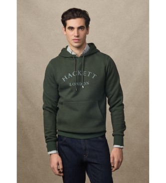 Hackett London para hombre. HM5800011 Sudadera Heritage Ess Aw Hoody verde (XL), Casual, Algodón