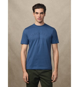Hackett London para hombre. HM5000019 Camiseta Logo Classic Fit azul (L), Casual, Algodón, Manga corta