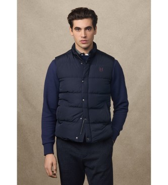 Hackett London para hombre. HM4000050 Chaleco Heritage marino (3XL), Casual, Poliéster