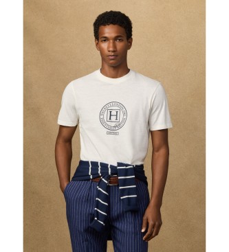 Hackett London para hombre. HM5000087 Camiseta Heritage H Exp blanco (M), Casual, Algodón, Manga corta