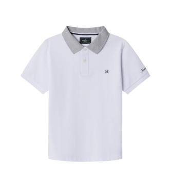Hackett London para niño. HK5600023 Polo Heritage H Stripe Trim blanco (13años= 157cm), Casual, Algodón, Manga corta, moda infantil
