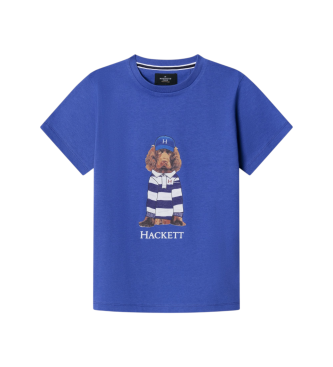 Hackett London para niño. HK5000038 Camiseta Heritage Harry azul (3 años = 97 cm), Casual, Algodón, Manga corta, moda infantil