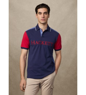 Hackett London para hombre. HM5600034 Polo Heritage marino (3XL), Casual, Algodón, Manga corta