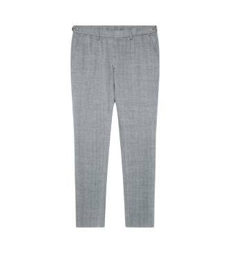 Hackett London para hombre. HM212624 Pantalón Herringbone gris (36/32), Casual, Lino