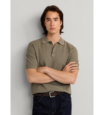 Hackett London para hombre. HM7000186 Polo Honeycomb SS verde (S), Casual, Algodón, Manga corta