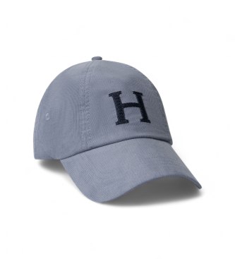 Hackett London para hombre. HM0400061 Gorra H de Pana azul (OSFA), Casual, Algodón