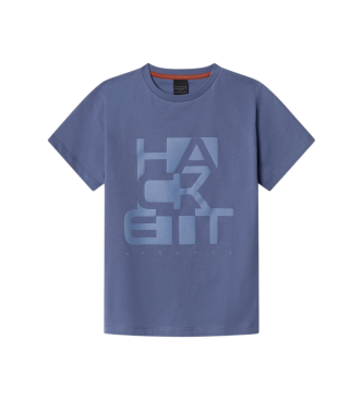 Hackett London para niño. HK5000035 Camiseta Blocker azul (5Años= 109cm), Casual, Algodón, Manga corta, moda infantil