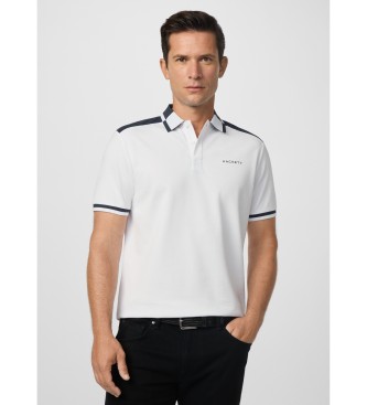 Hackett London para hombre. HM5600004 Polo HS CITY BLOCK blanco (L), Casual, Algodón, Manga corta