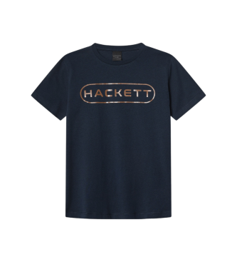 Hackett London para niño. HK5000011 Camiseta Essential marino (9Años= 134cm), Casual, Algodón, Manga corta, moda infantil