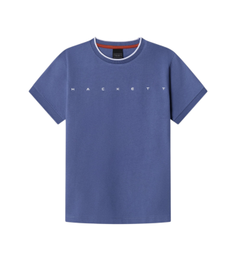 Hackett London para niño. HK5000034 Camiseta HS Essential azul (7años= 122cm), Negro, moda infantil