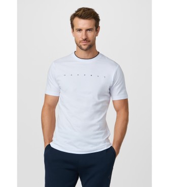 Hackett Londonvoor mannen. HM5000103 T-shirt met klassiek logo wit (S), Casual, Katoen, Korte mouwen