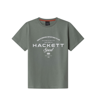 Hackett London para niño. HK5000033 Camiseta HS Game verde (11años= 146cm), Casual, Algodón, Manga corta, moda infantil