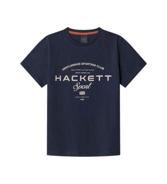 Hackett London para niño. HK5000033 Camiseta Hs Game marino (9años= 134cm), Casual, Algodón, Manga corta, moda infantil