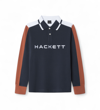 Hackett London para niño. HK5500004 Polo Multi marino (13Años= 157cm), Casual, Algodón, Manga larga, moda infantil