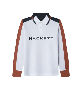 Hackett London para niño. HK5500004 Hs Multi Ls (13Años= 157cm), Blanco, Casual, Algodón, Manga larga, moda infantil