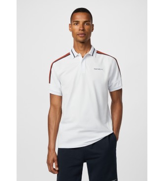 Hackett London para hombre. HM5600045 Polo Tape blanco (M), Casual, Algodón, Manga corta