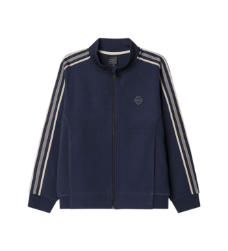 Hackett London para niño. HK5800037 Sudadera HS Tape Track FZ marino (2 años = 92 cm), Casual, Algodón, Manga larga, moda infantil