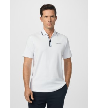 Hackett London para hombre. HM5600043 Polo Tech blanco (M), Casual, Algodón, Manga corta