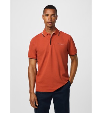 Hackett London para hombre. HM5600041 Polo Placket naranja (XXL), Casual, Algodón, Manga corta