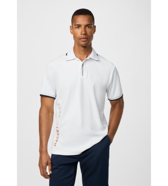 Hackett London für Herren. HM5600038 Ultimate Poloshirt weiß (3XL), Lässig, Sportlich, Baumwolle, Tennis/Padel, Kurzarm